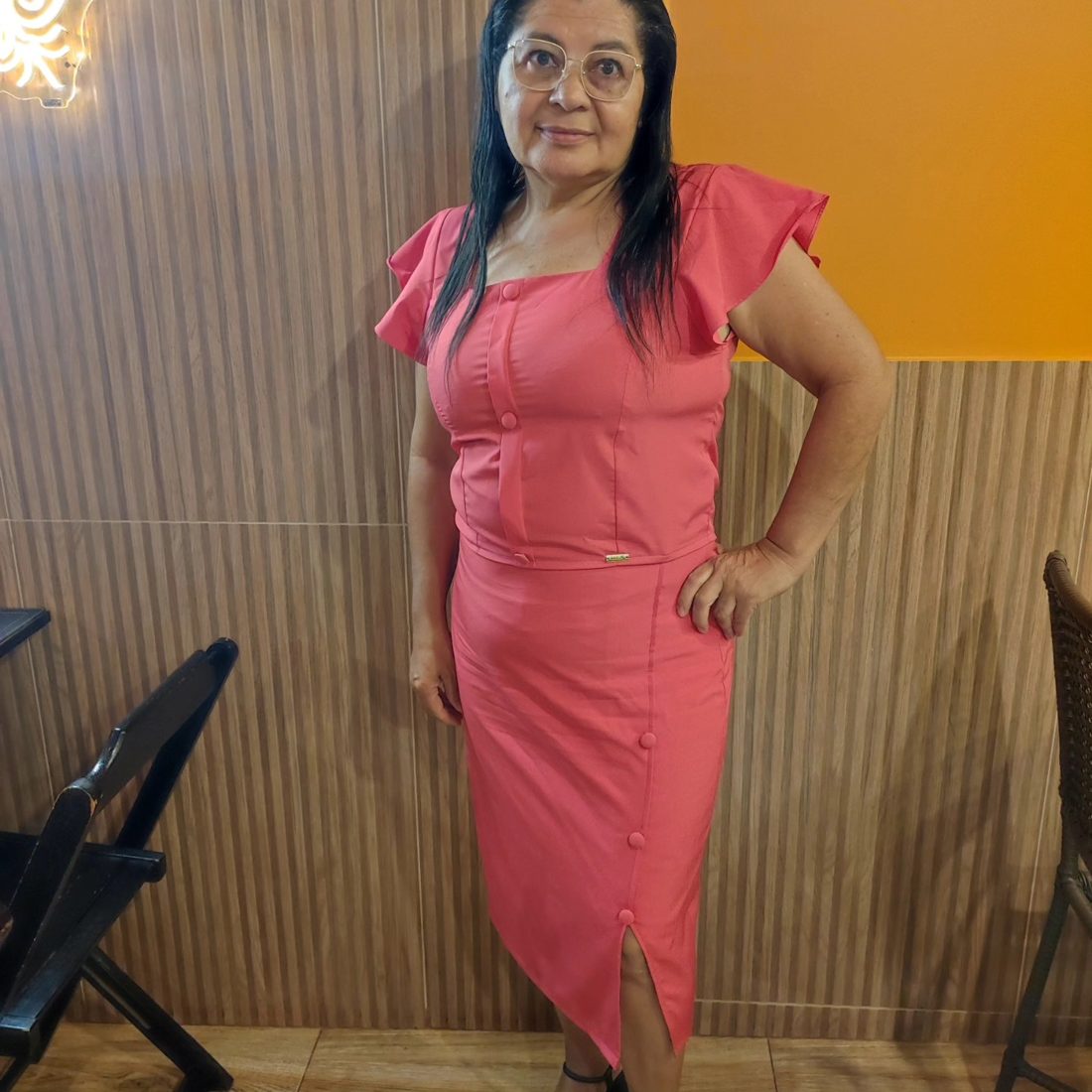 Vestido coral